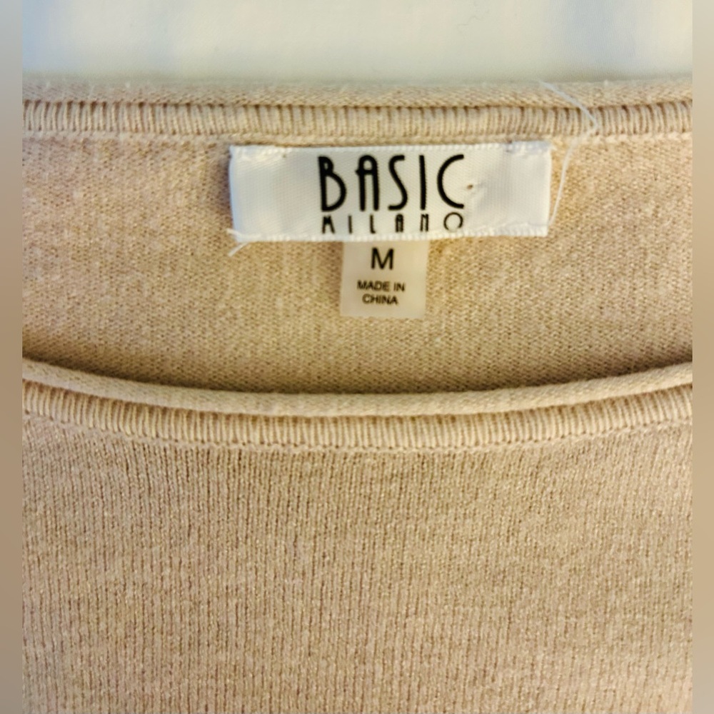 Basic Milano Beige Long Sleeve Top - Picture 3 of 7